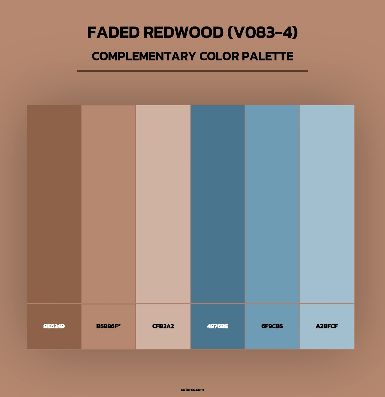 Faded Redwood (V083-4) - Complementary Color Palette