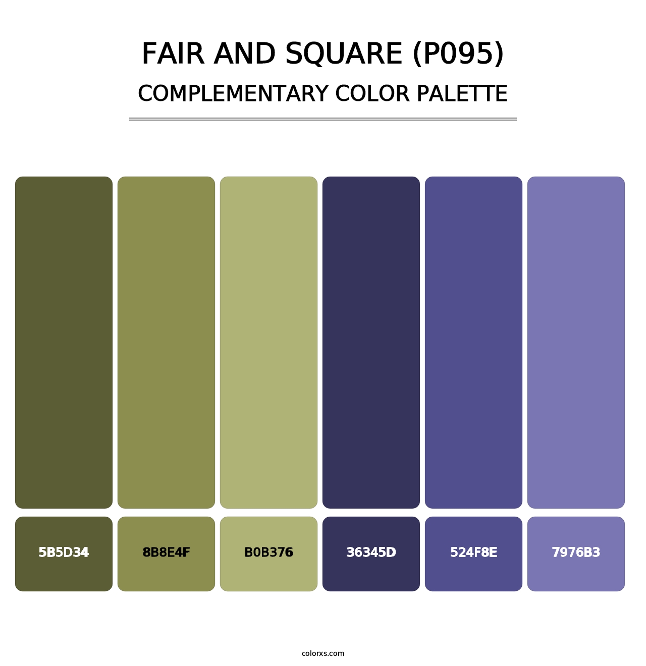 Fair and Square (P095) - Complementary Color Palette