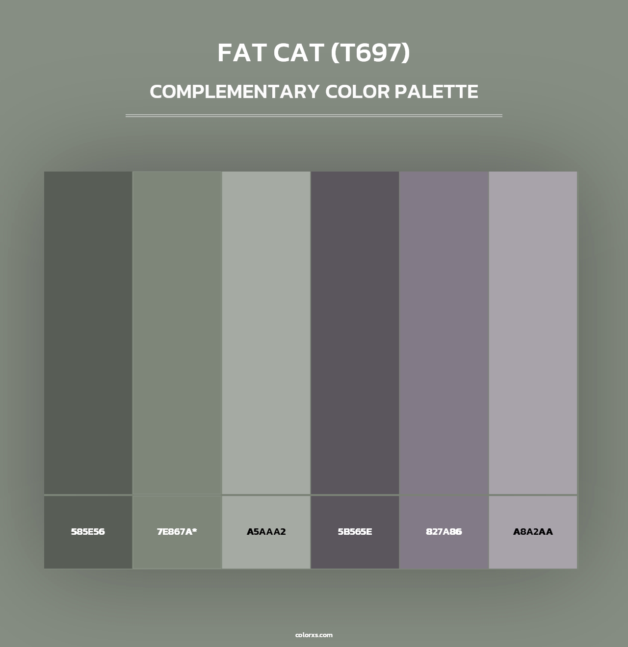 Fat Cat (T697) - Complementary Color Palette