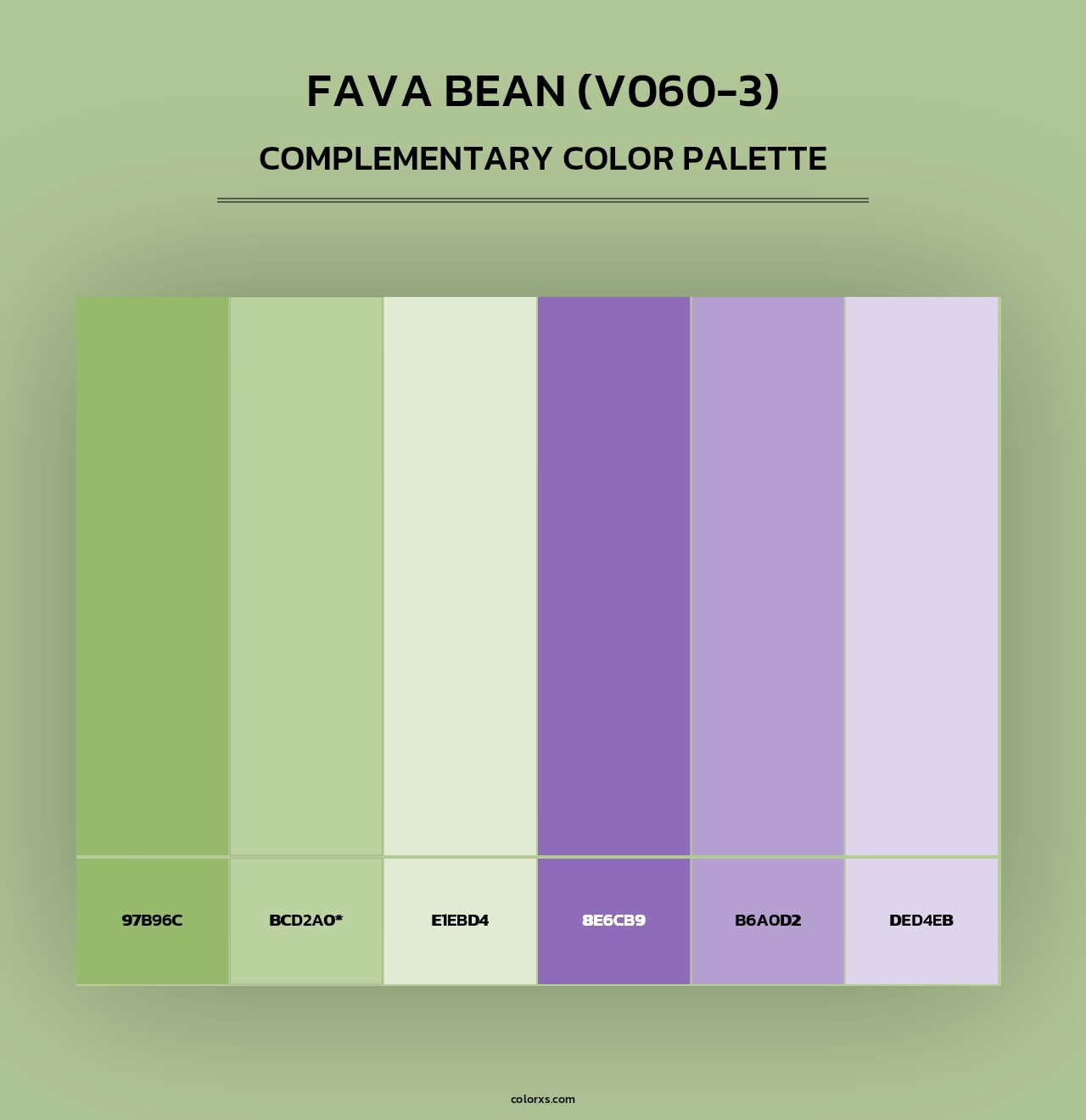 Fava Bean (V060-3) - Complementary Color Palette