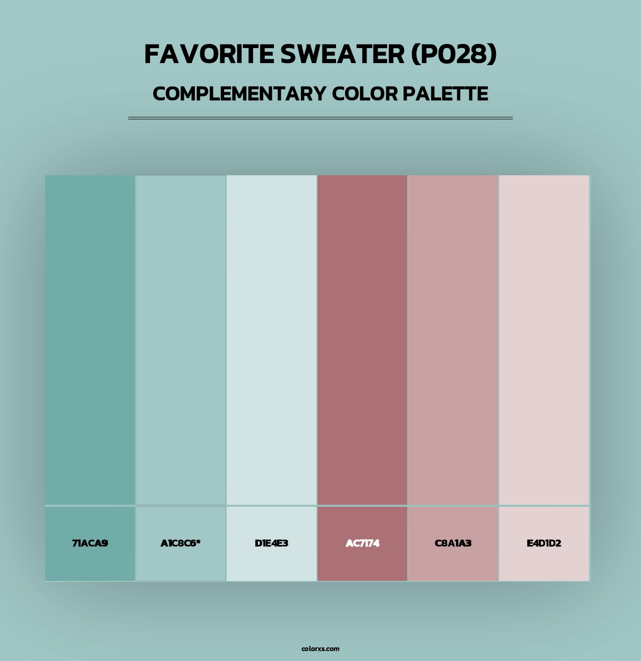 Favorite Sweater (P028) - Complementary Color Palette