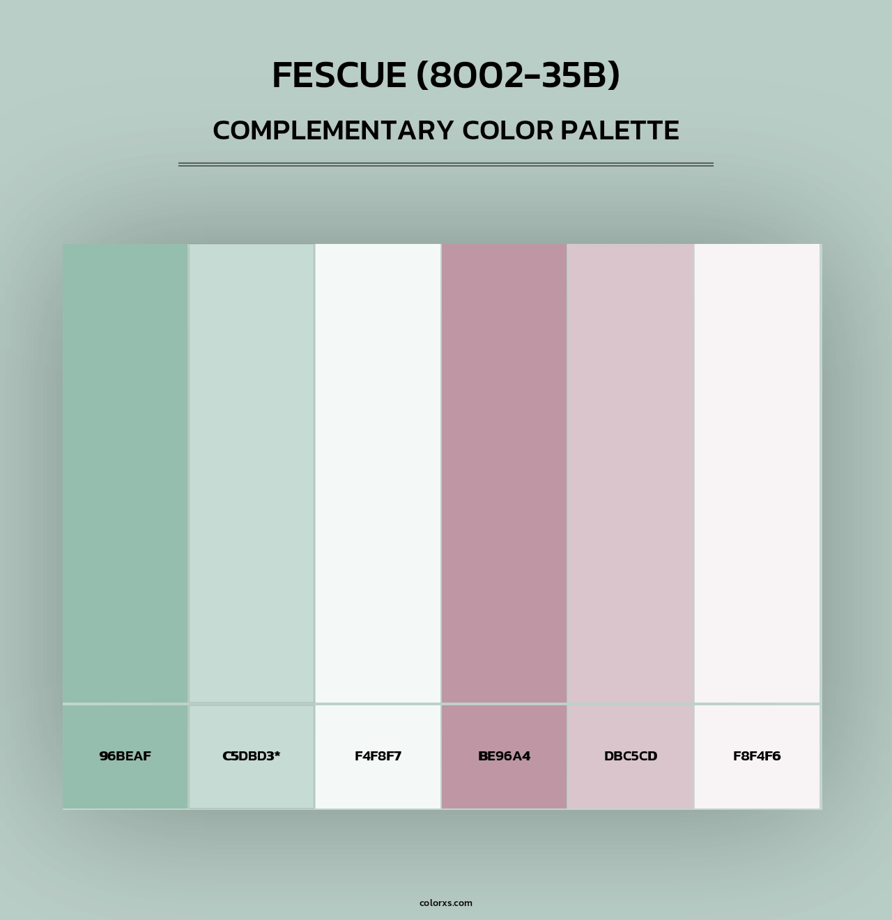 Fescue (8002-35B) - Complementary Color Palette