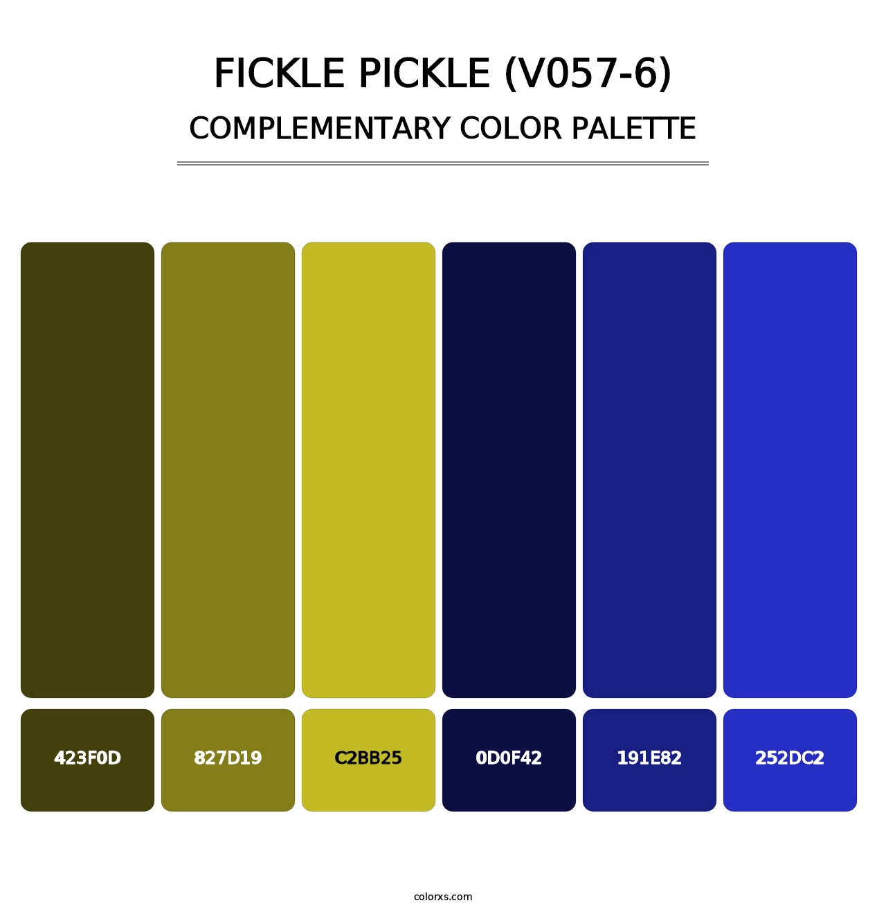 Fickle Pickle (V057-6) - Complementary Color Palette