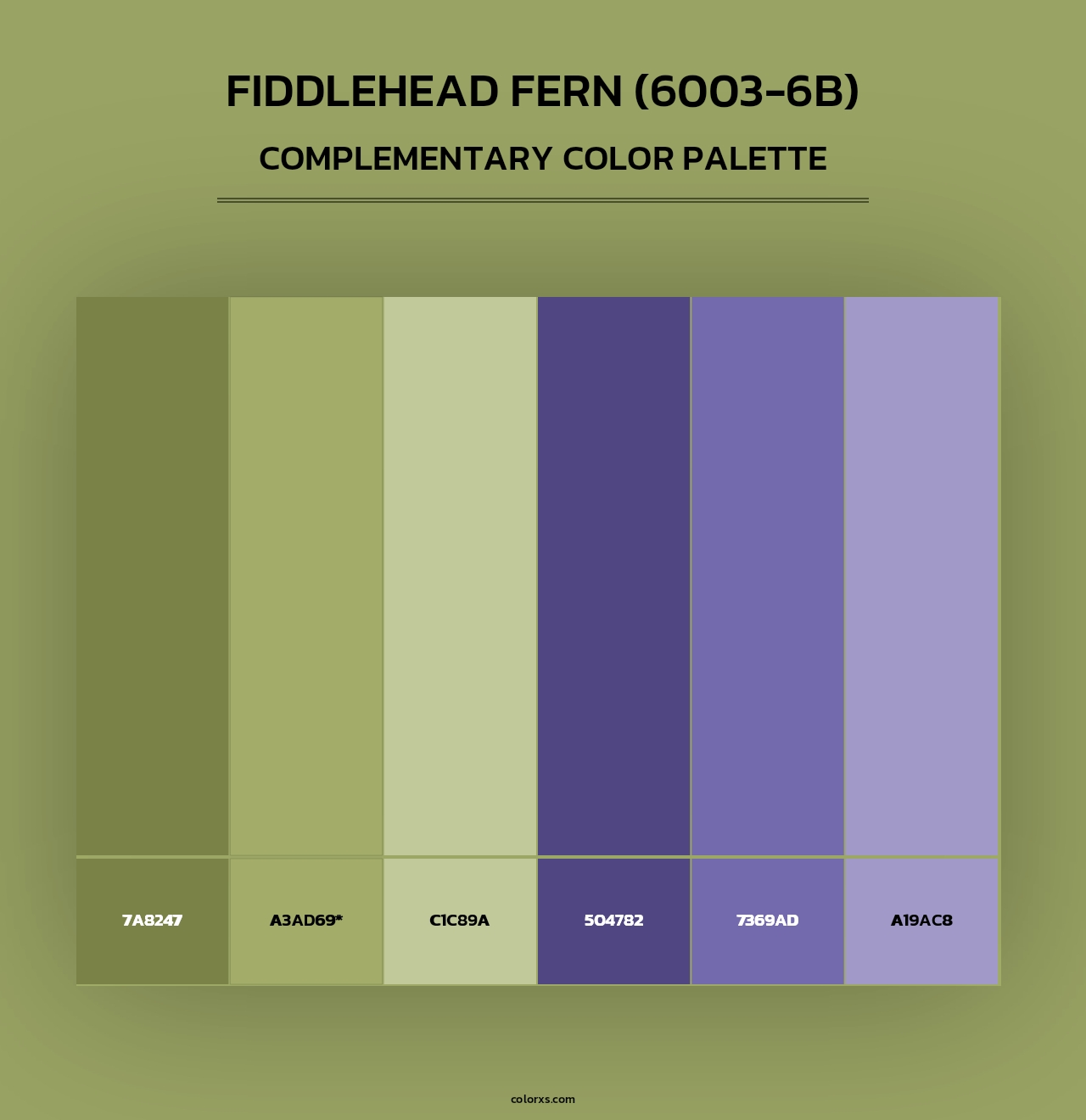 Fiddlehead Fern (6003-6B) - Complementary Color Palette