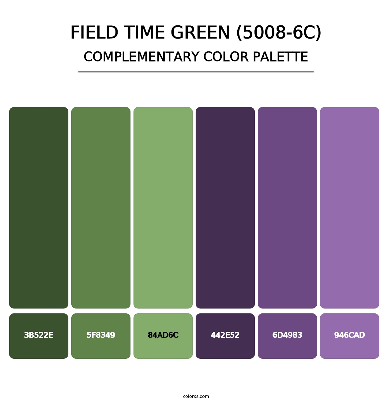 Field Time Green (5008-6C) - Complementary Color Palette