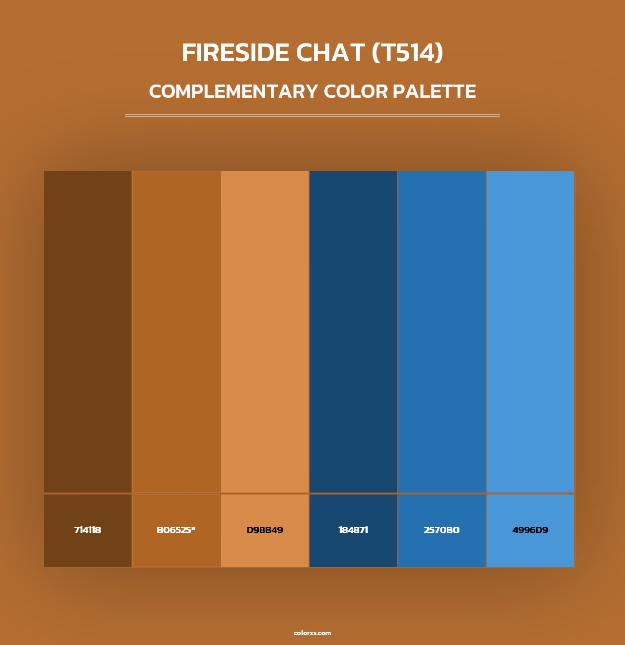 Fireside Chat (T514) - Complementary Color Palette
