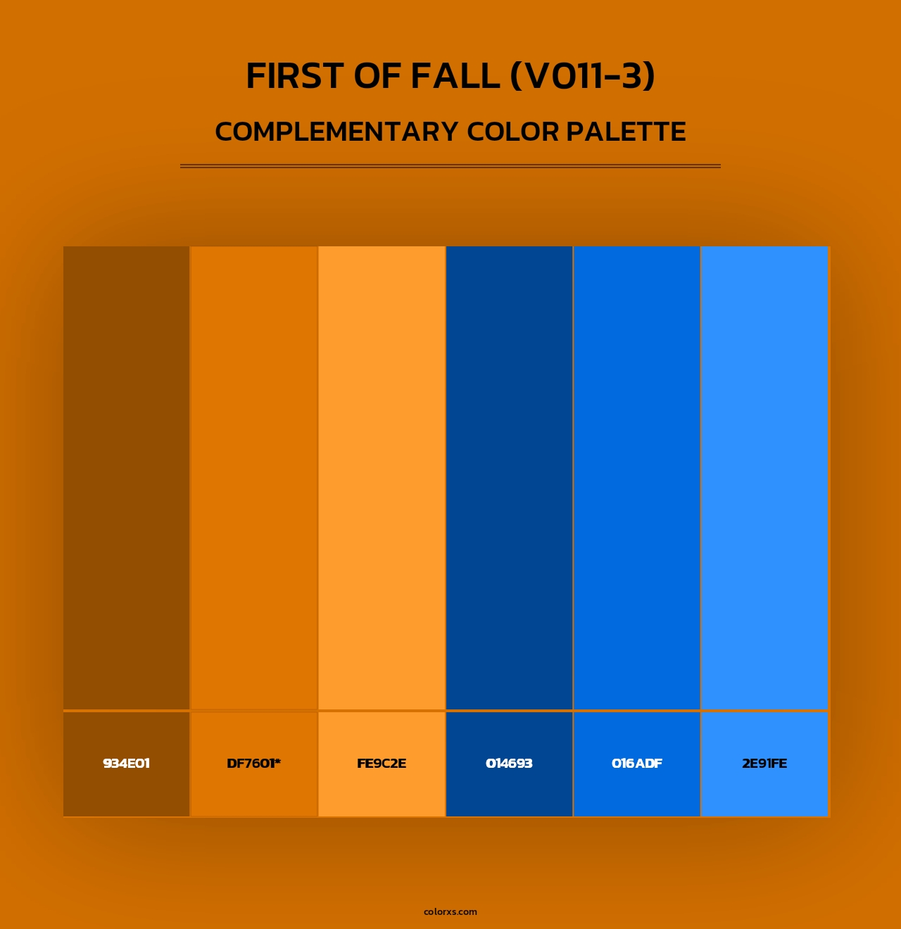 First of Fall (V011-3) - Complementary Color Palette