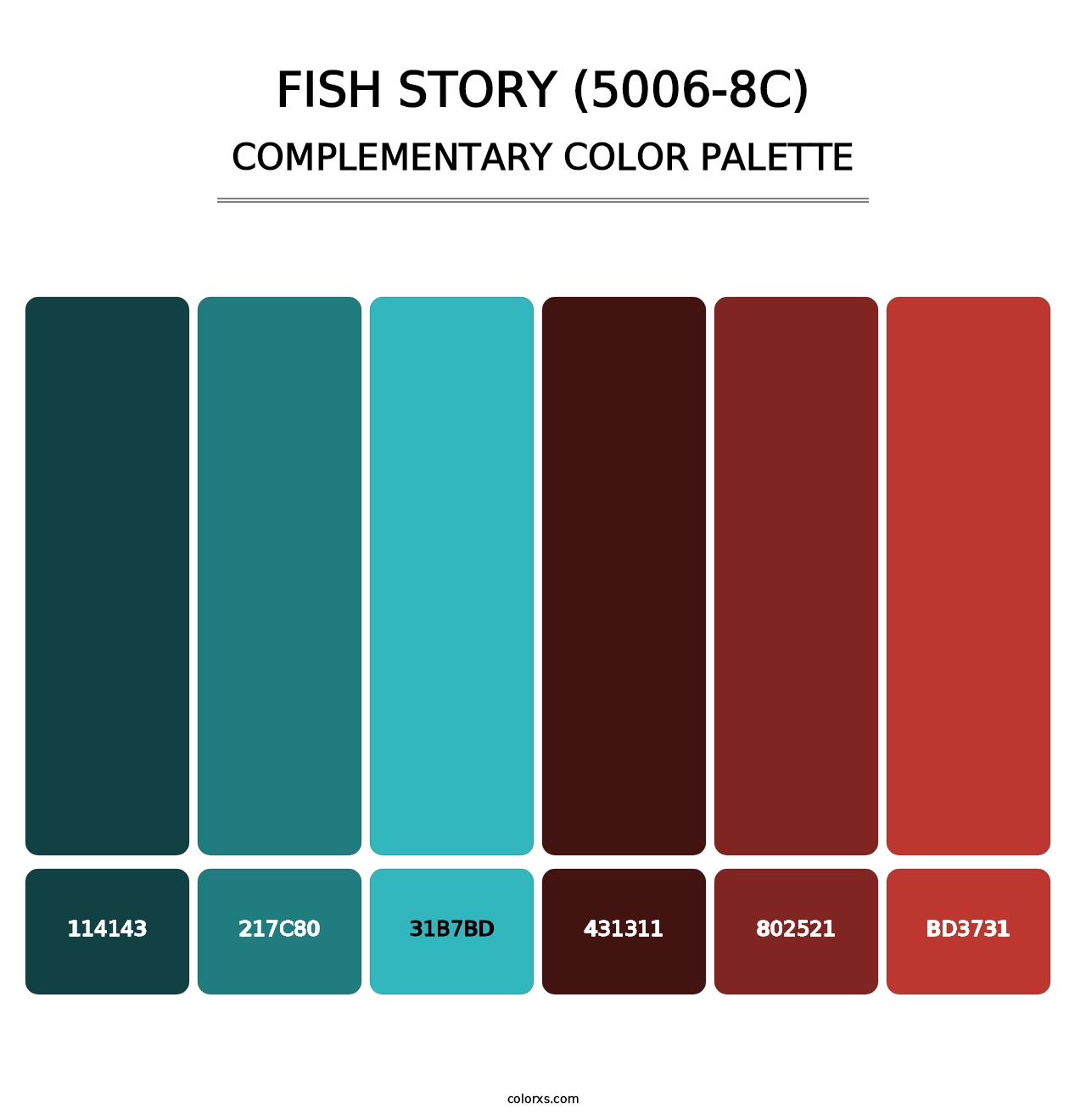 Fish Story (5006-8C) - Complementary Color Palette
