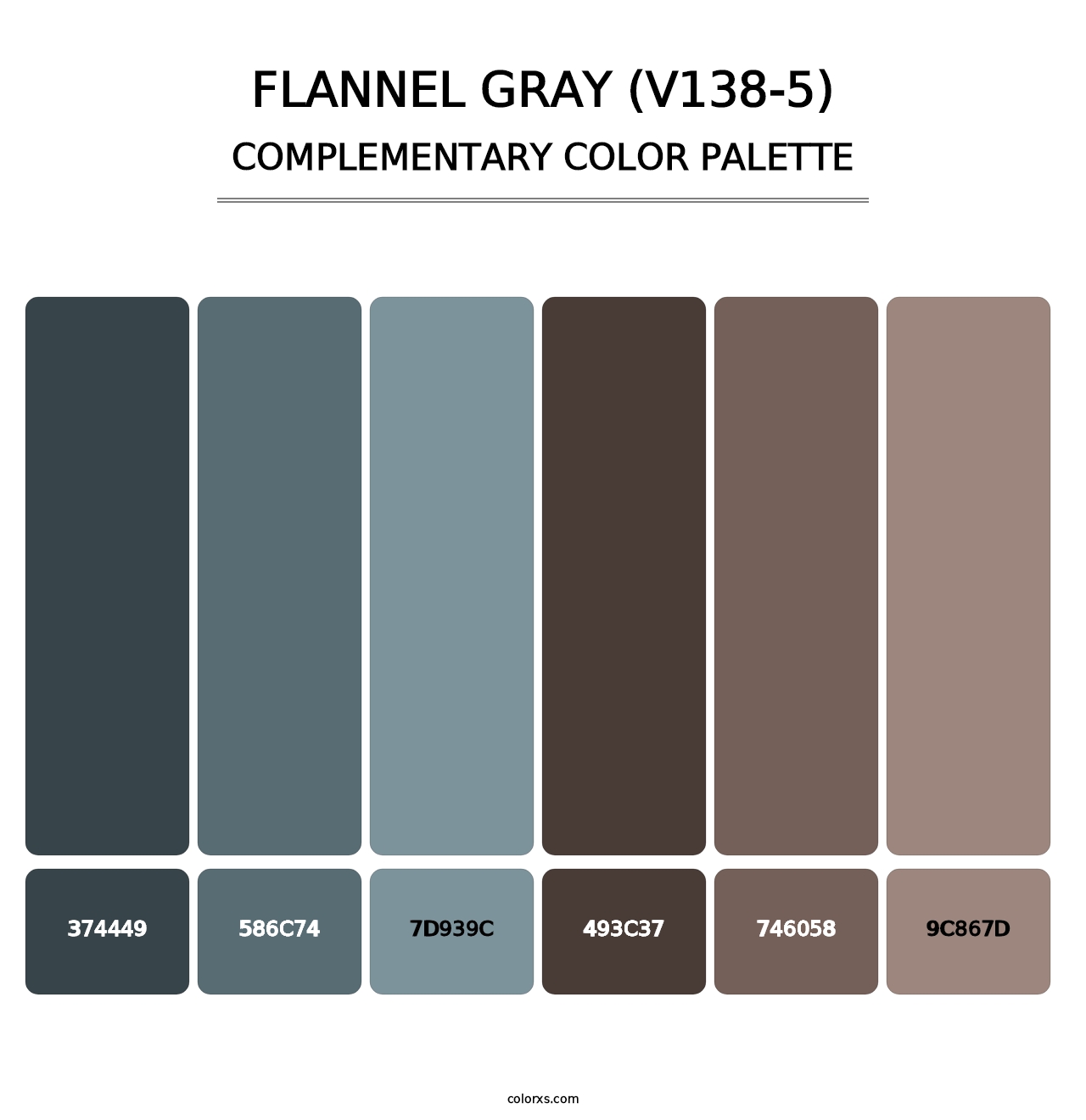 Flannel Gray (V138-5) - Complementary Color Palette