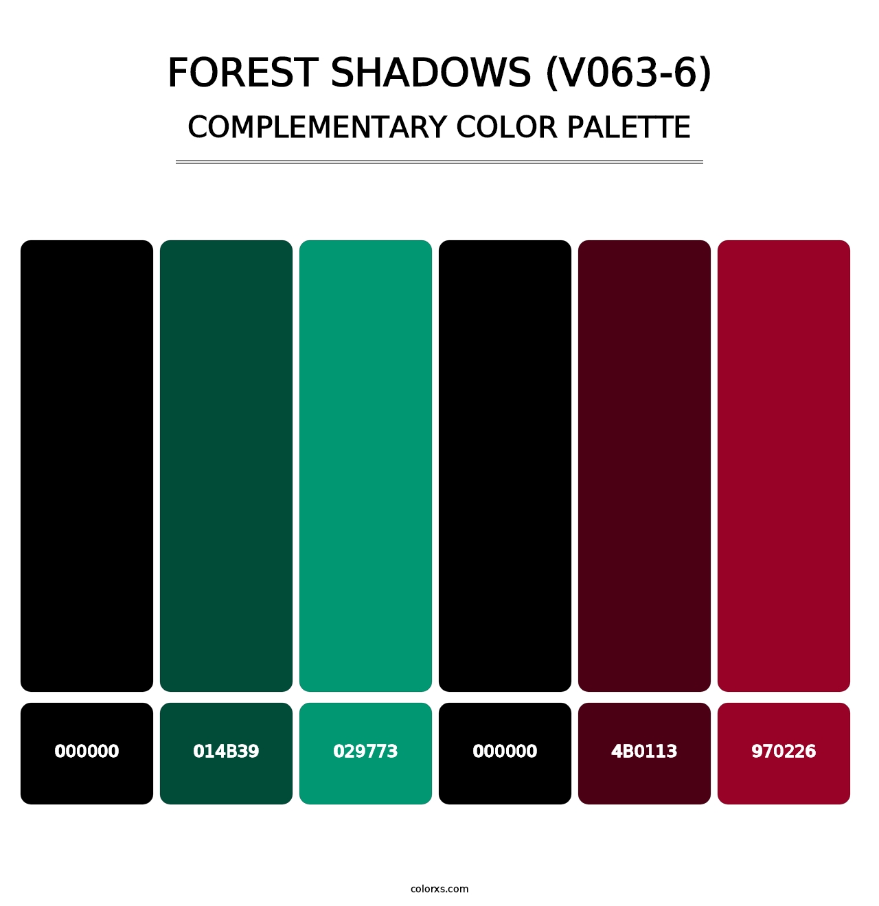Forest Shadows (V063-6) - Complementary Color Palette