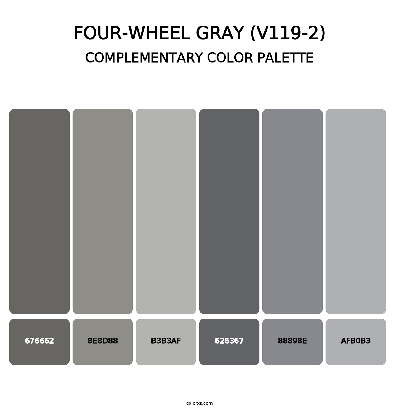 Four-Wheel Gray (V119-2) - Complementary Color Palette