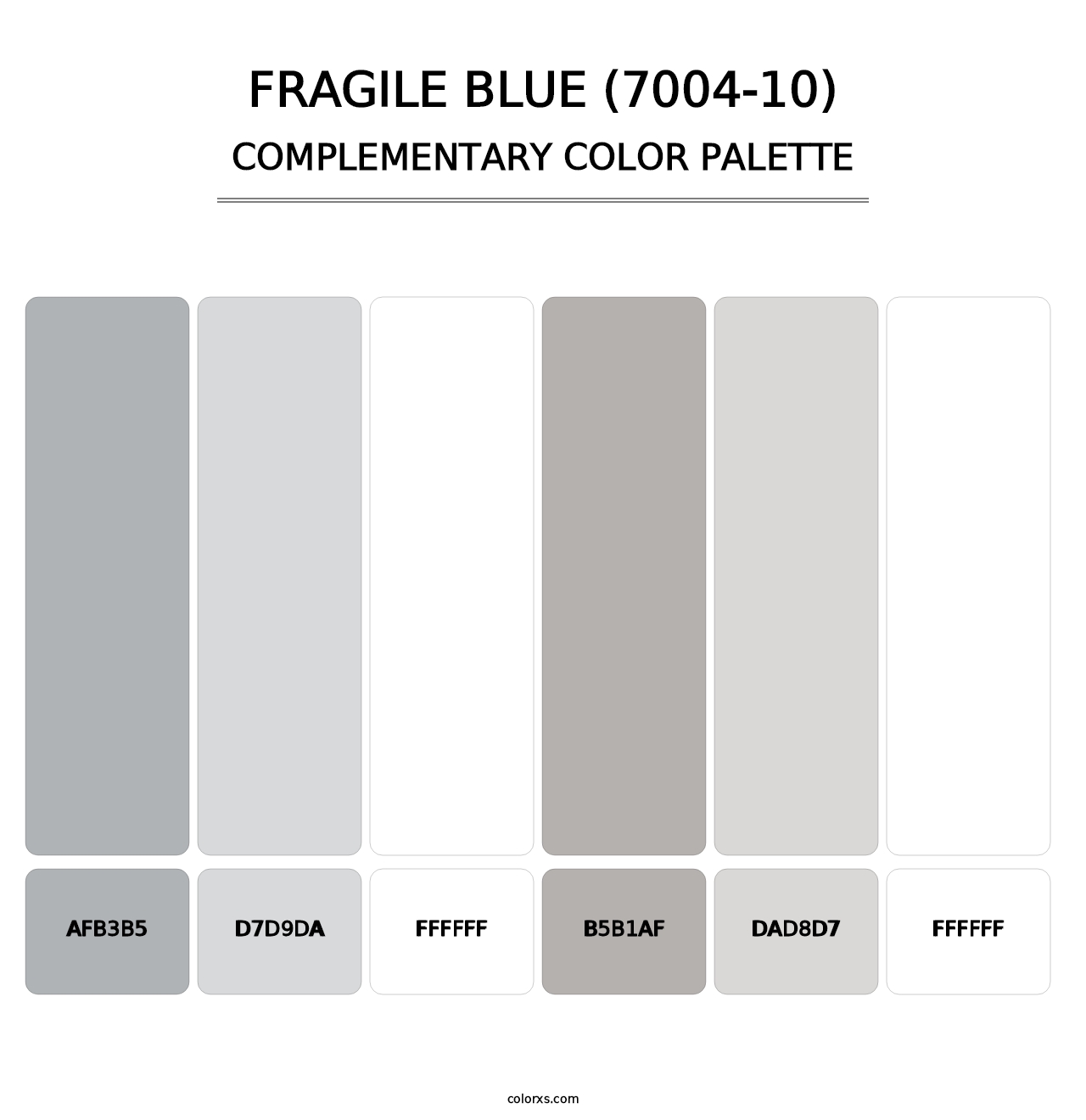 Fragile Blue (7004-10) - Complementary Color Palette