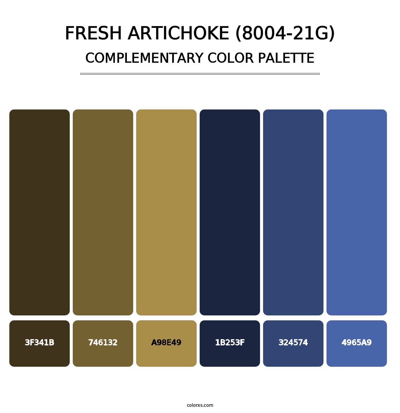 Fresh Artichoke (8004-21G) - Complementary Color Palette