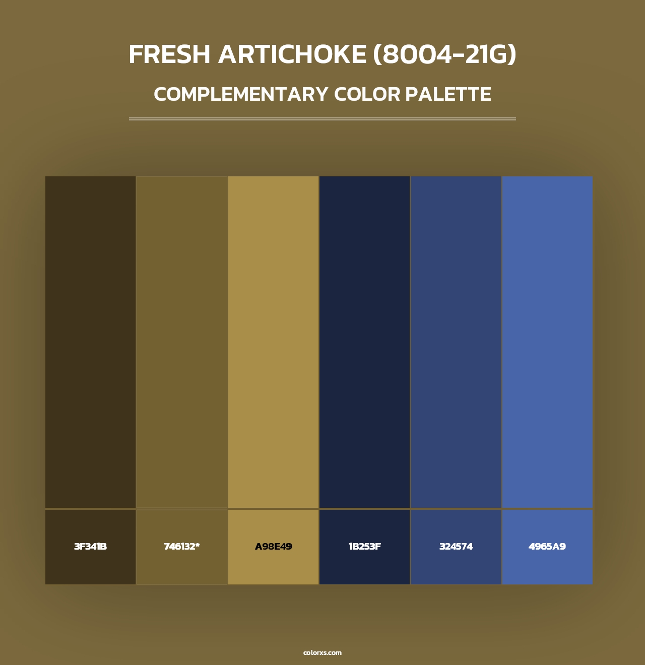 Fresh Artichoke (8004-21G) - Complementary Color Palette
