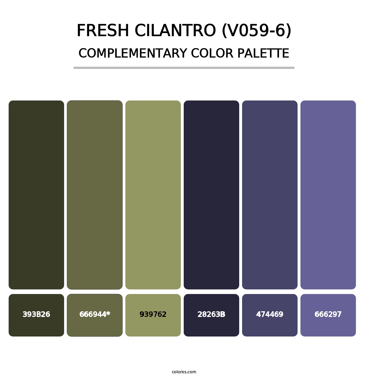 Fresh Cilantro (V059-6) - Complementary Color Palette
