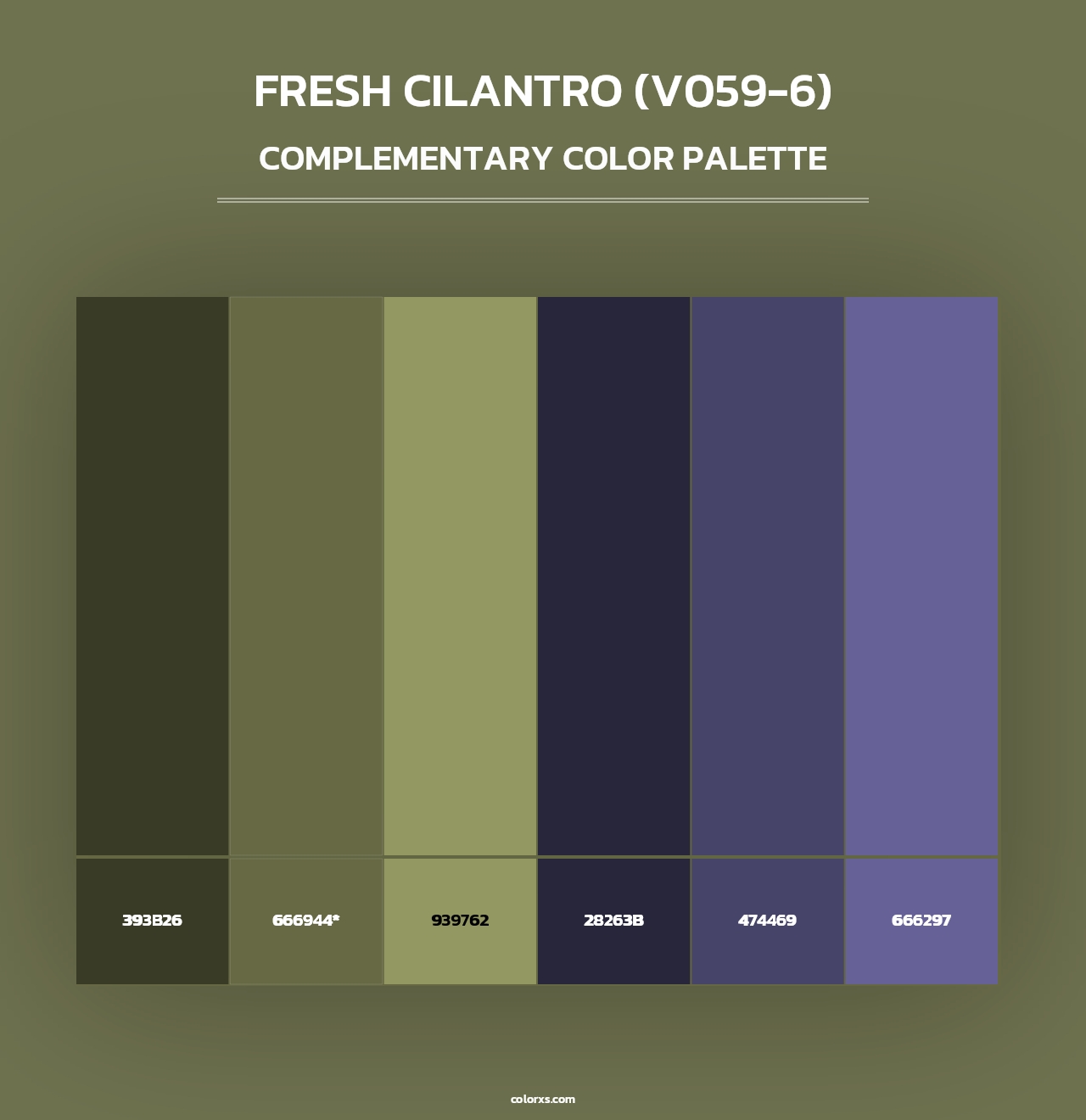 Fresh Cilantro (V059-6) - Complementary Color Palette