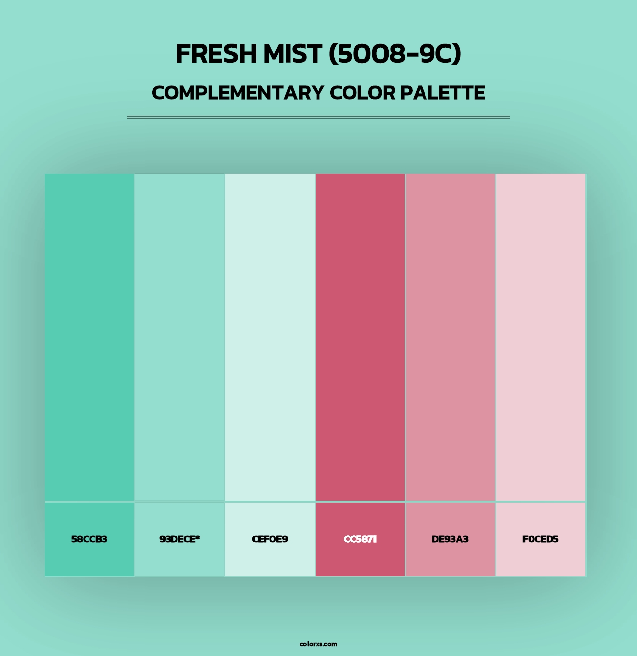 Fresh Mist (5008-9C) - Complementary Color Palette