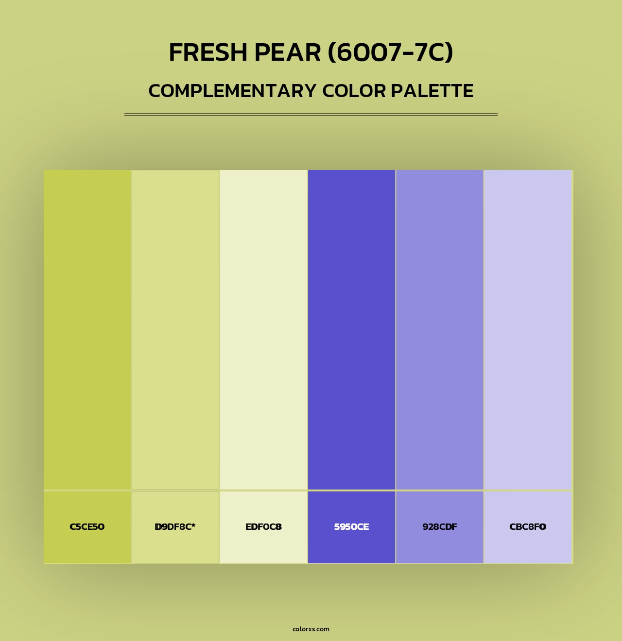 Fresh Pear (6007-7C) - Complementary Color Palette