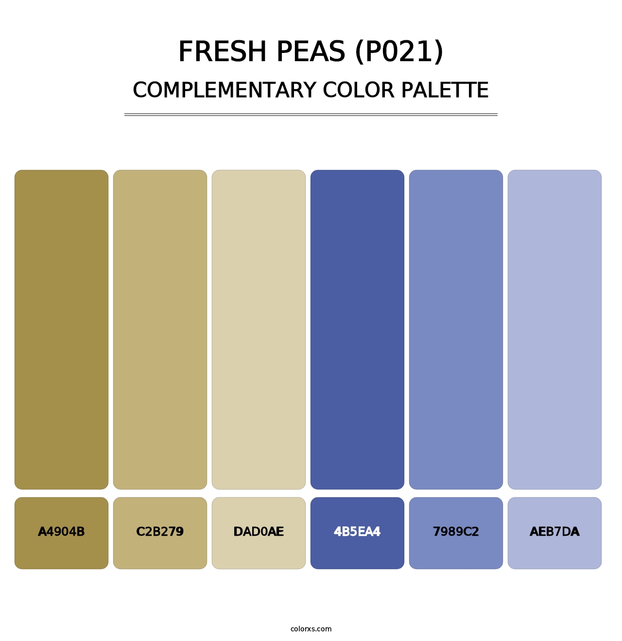 Fresh Peas (P021) - Complementary Color Palette