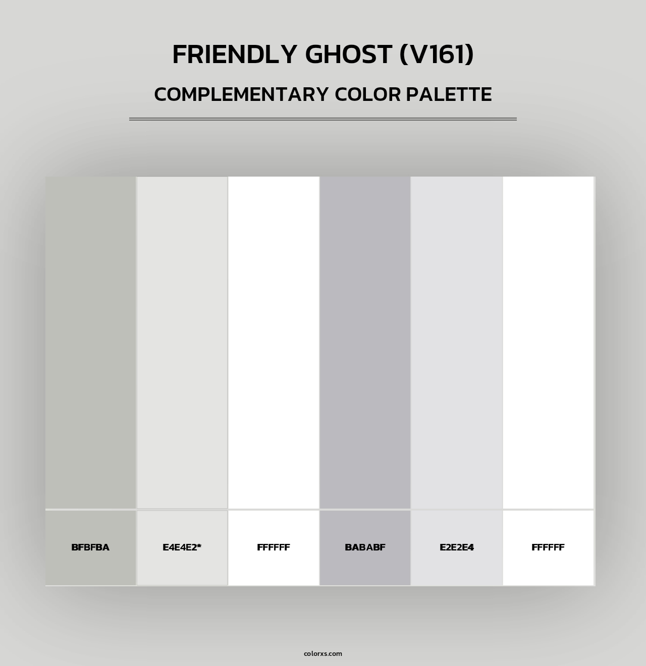 Friendly Ghost (V161) - Complementary Color Palette