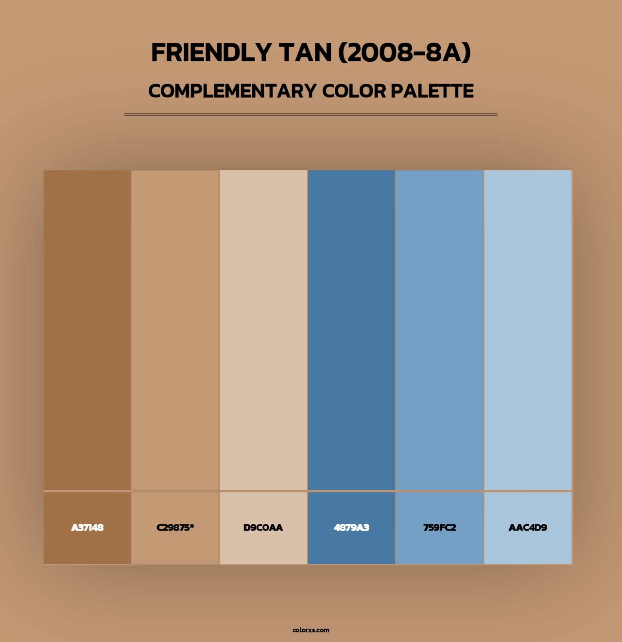 Friendly Tan (2008-8A) - Complementary Color Palette