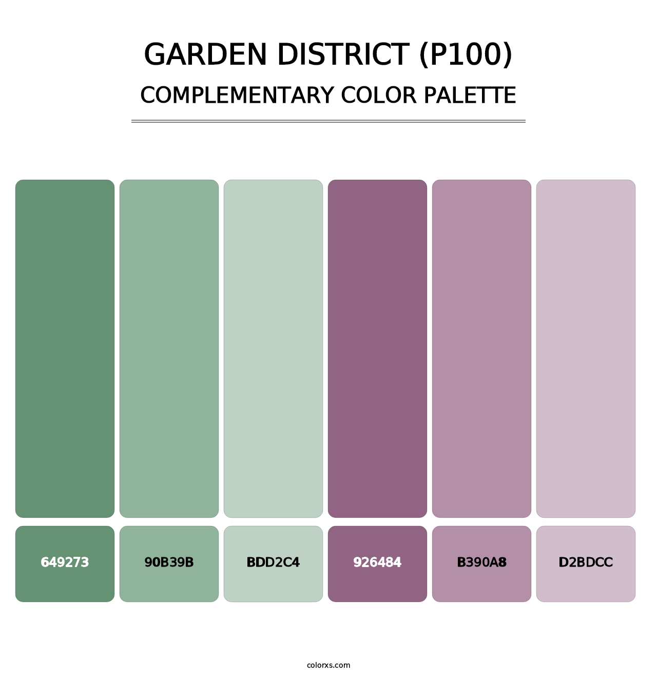 Garden District (P100) - Complementary Color Palette