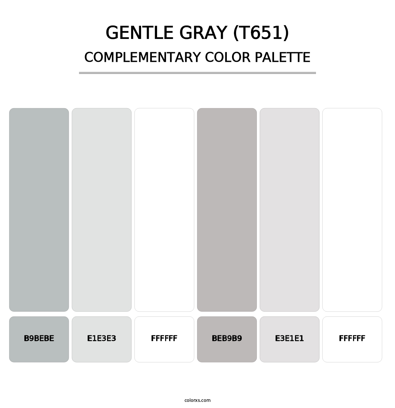Gentle Gray (T651) - Complementary Color Palette