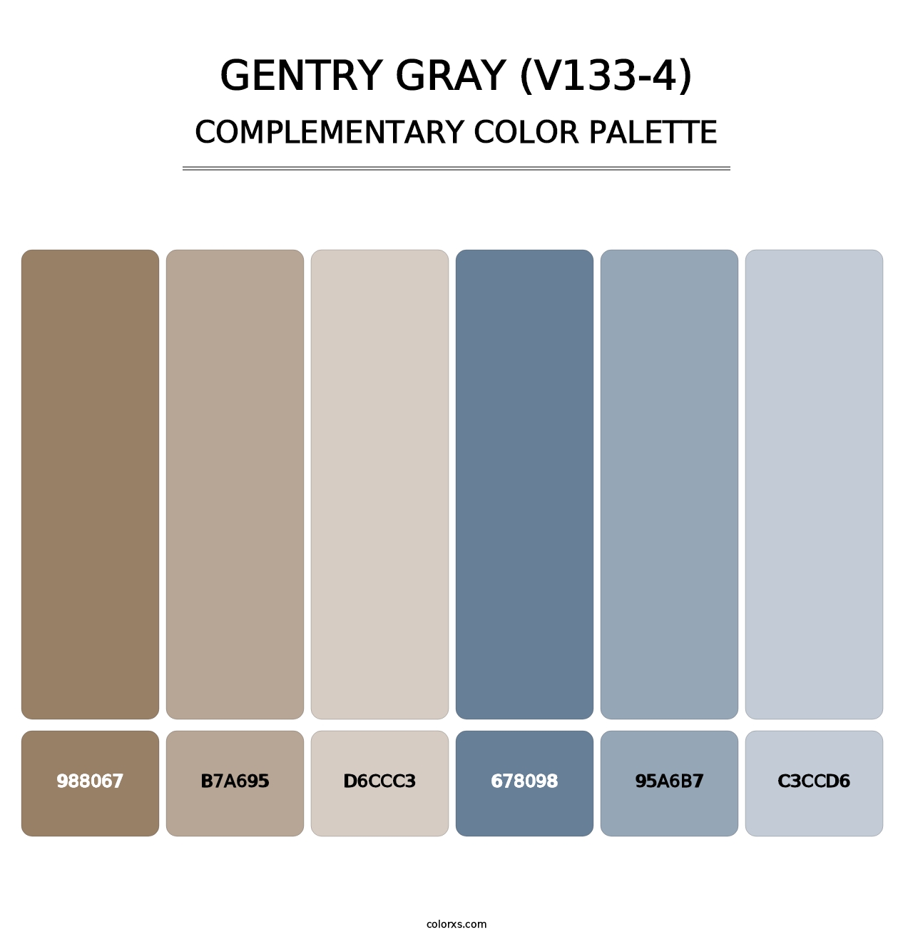 Gentry Gray (V133-4) - Complementary Color Palette