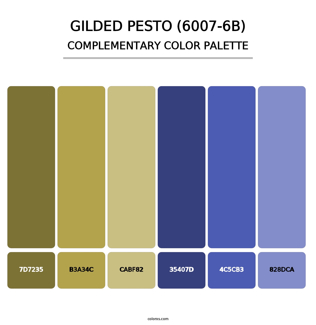 Gilded Pesto (6007-6B) - Complementary Color Palette