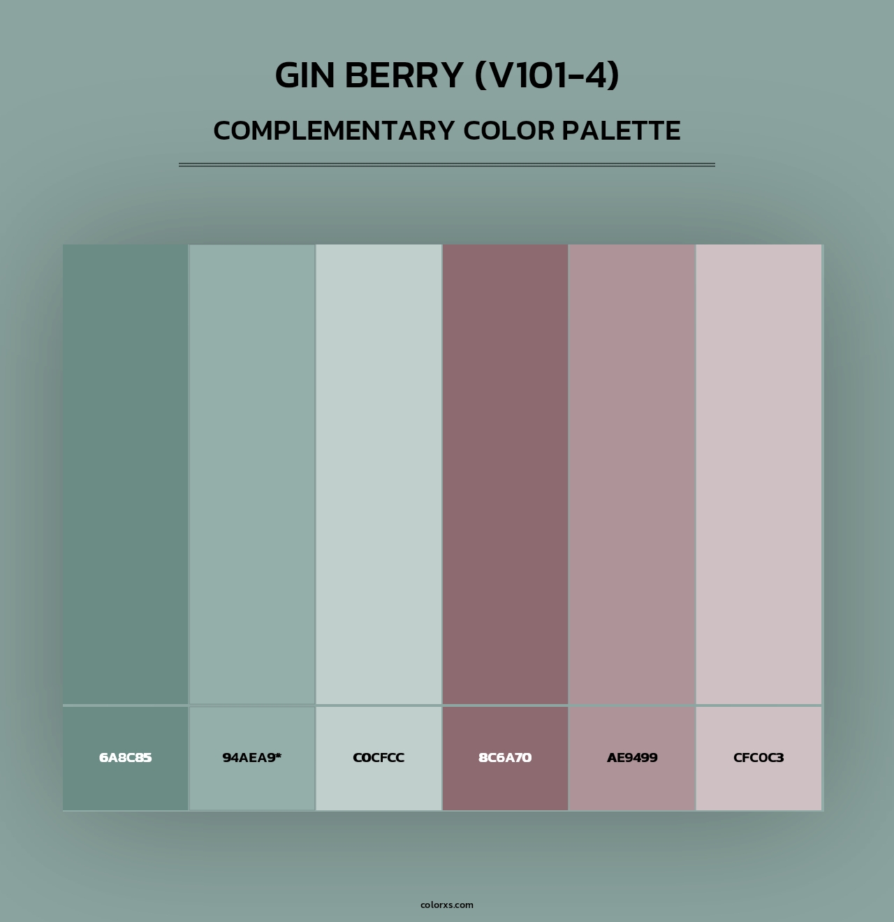 Gin Berry (V101-4) - Complementary Color Palette