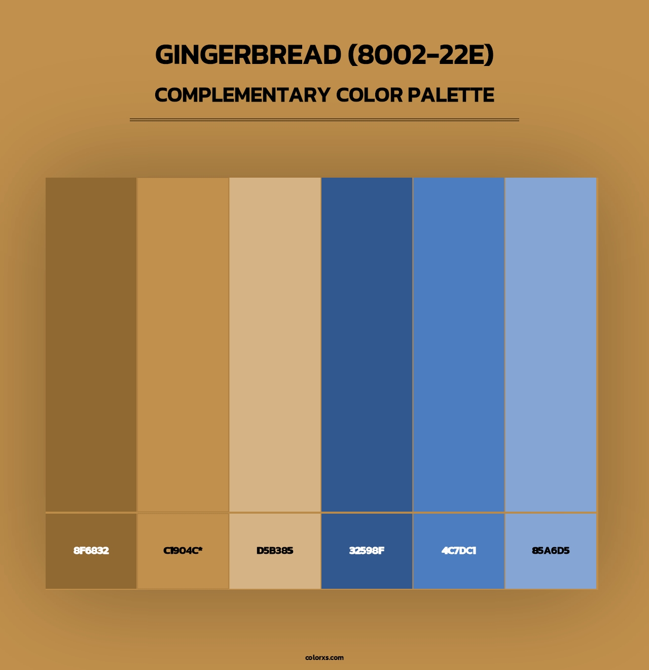 Gingerbread (8002-22E) - Complementary Color Palette