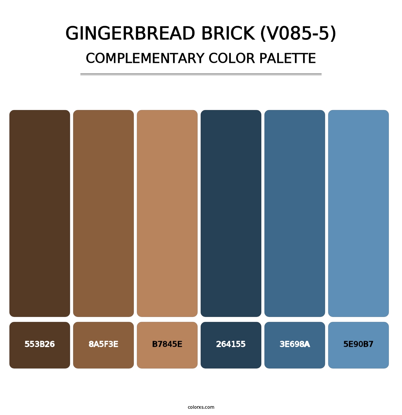 Gingerbread Brick (V085-5) - Complementary Color Palette