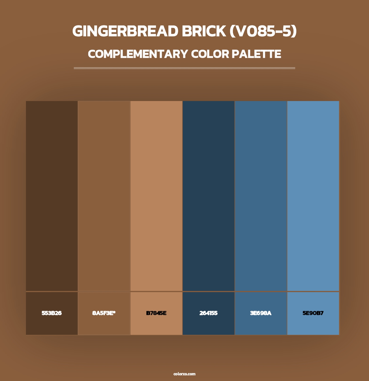 Gingerbread Brick (V085-5) - Complementary Color Palette
