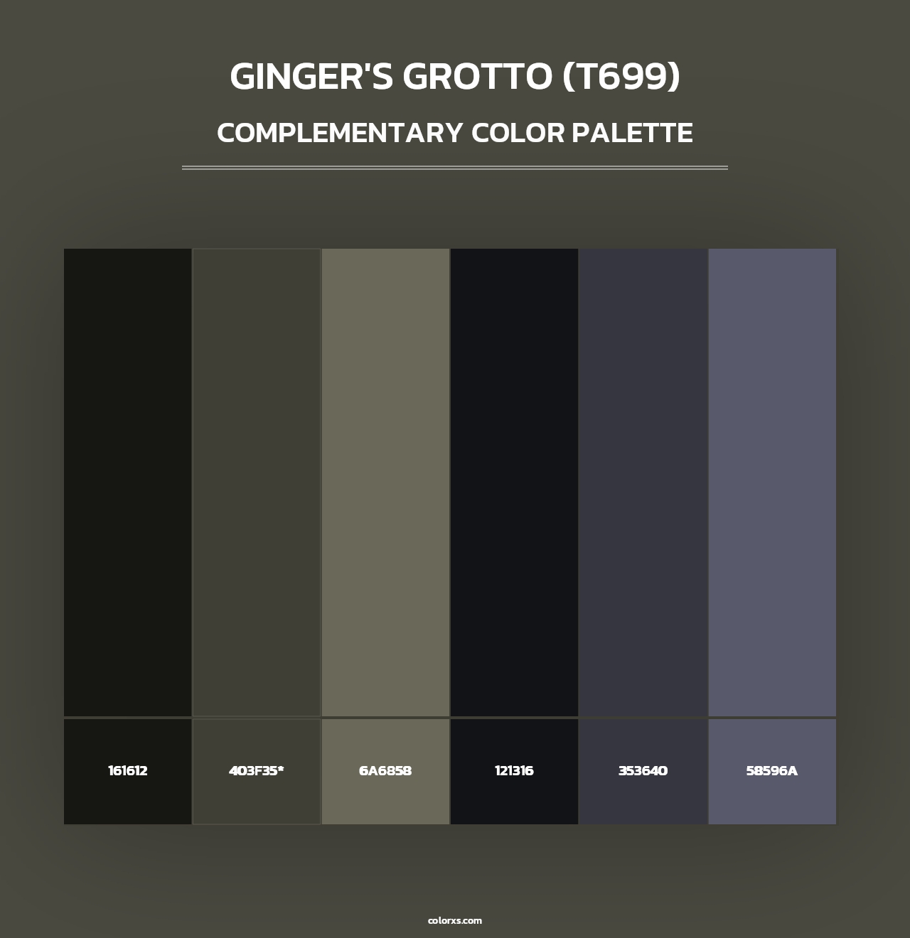 Ginger's Grotto (T699) - Complementary Color Palette