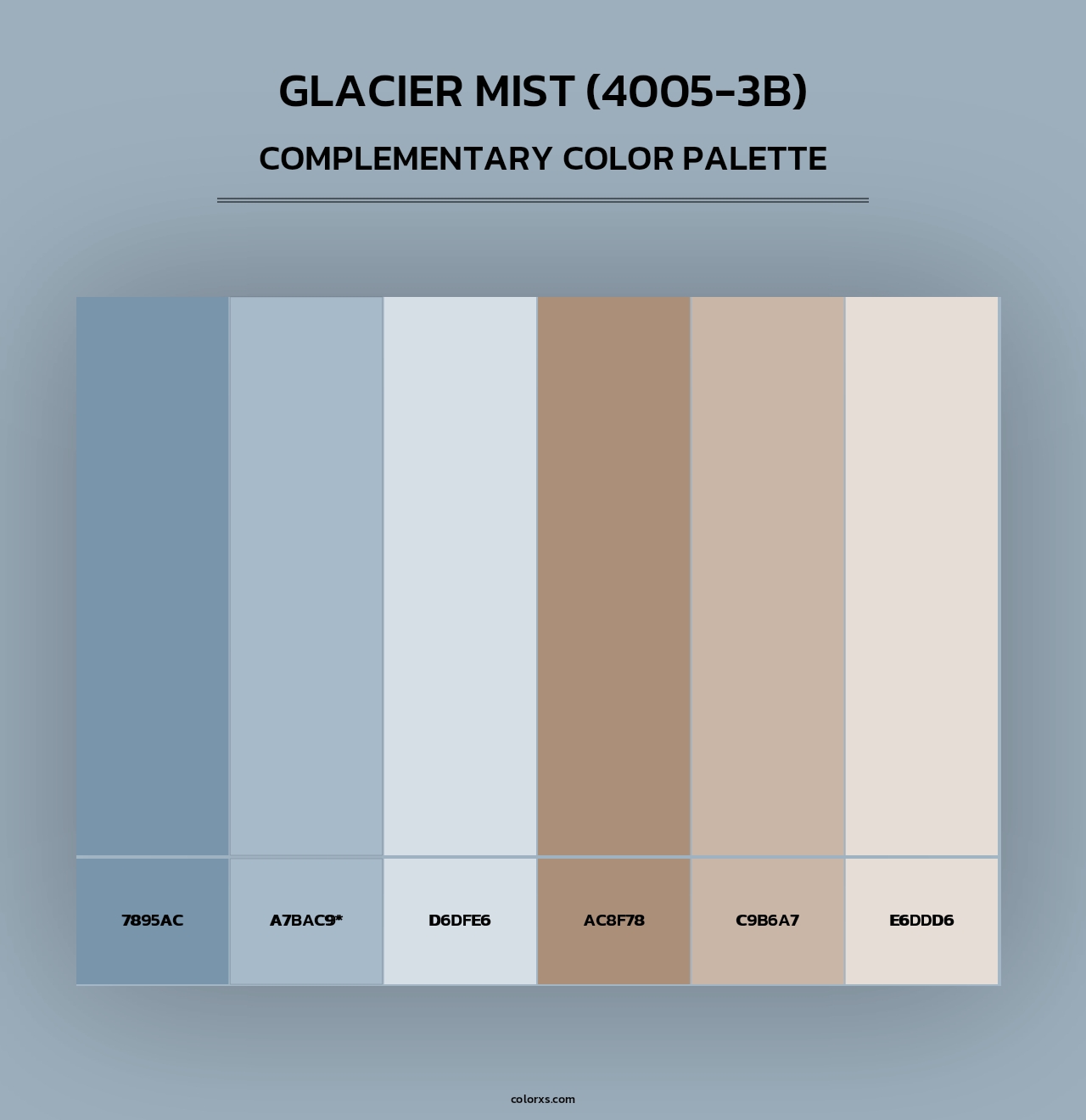 Glacier Mist (4005-3B) - Complementary Color Palette