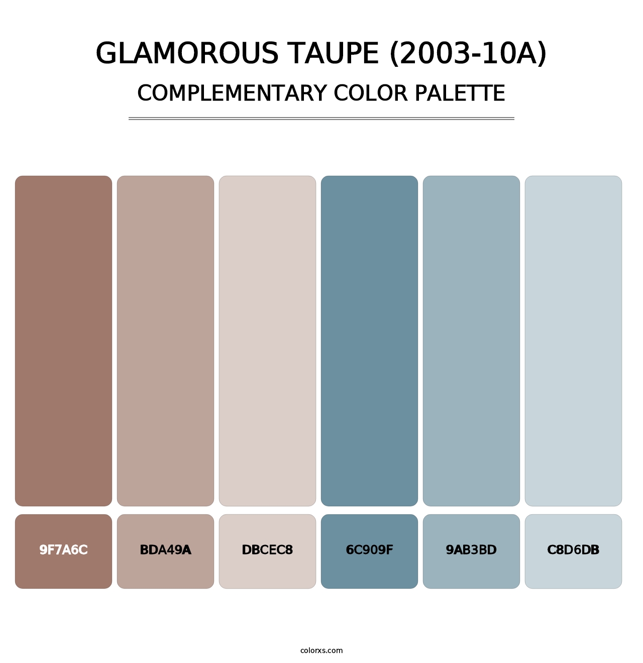 Glamorous Taupe (2003-10A) - Complementary Color Palette