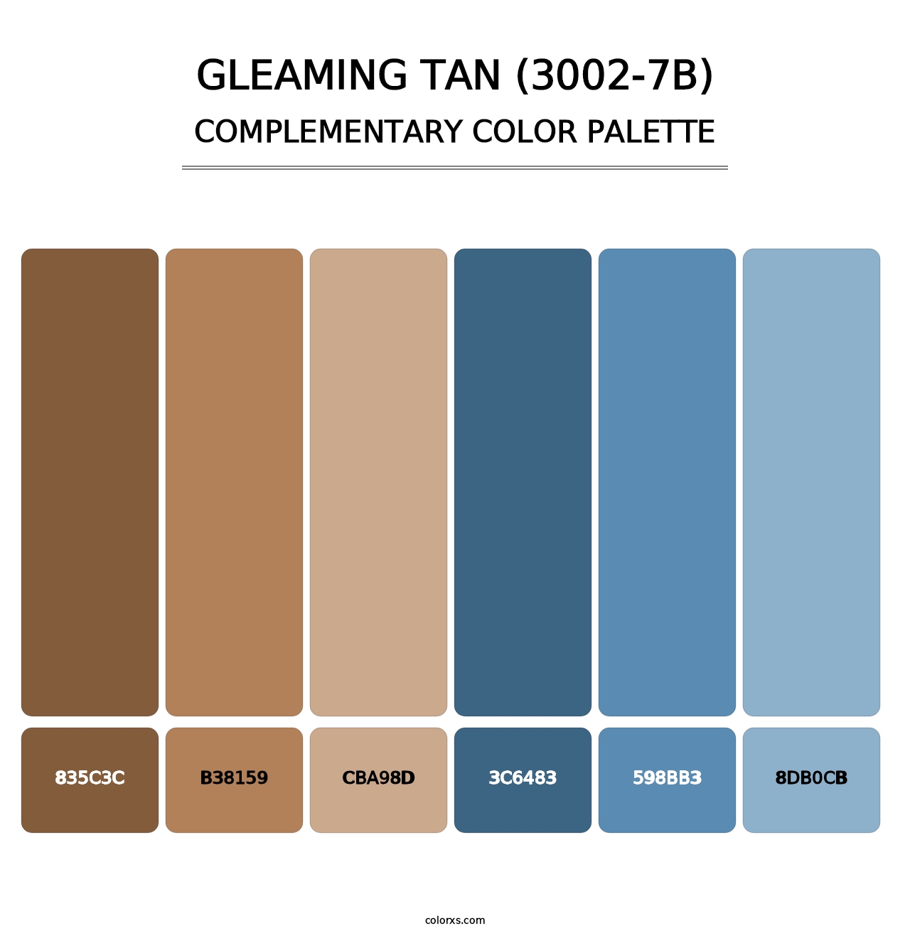 Gleaming Tan (3002-7B) - Complementary Color Palette