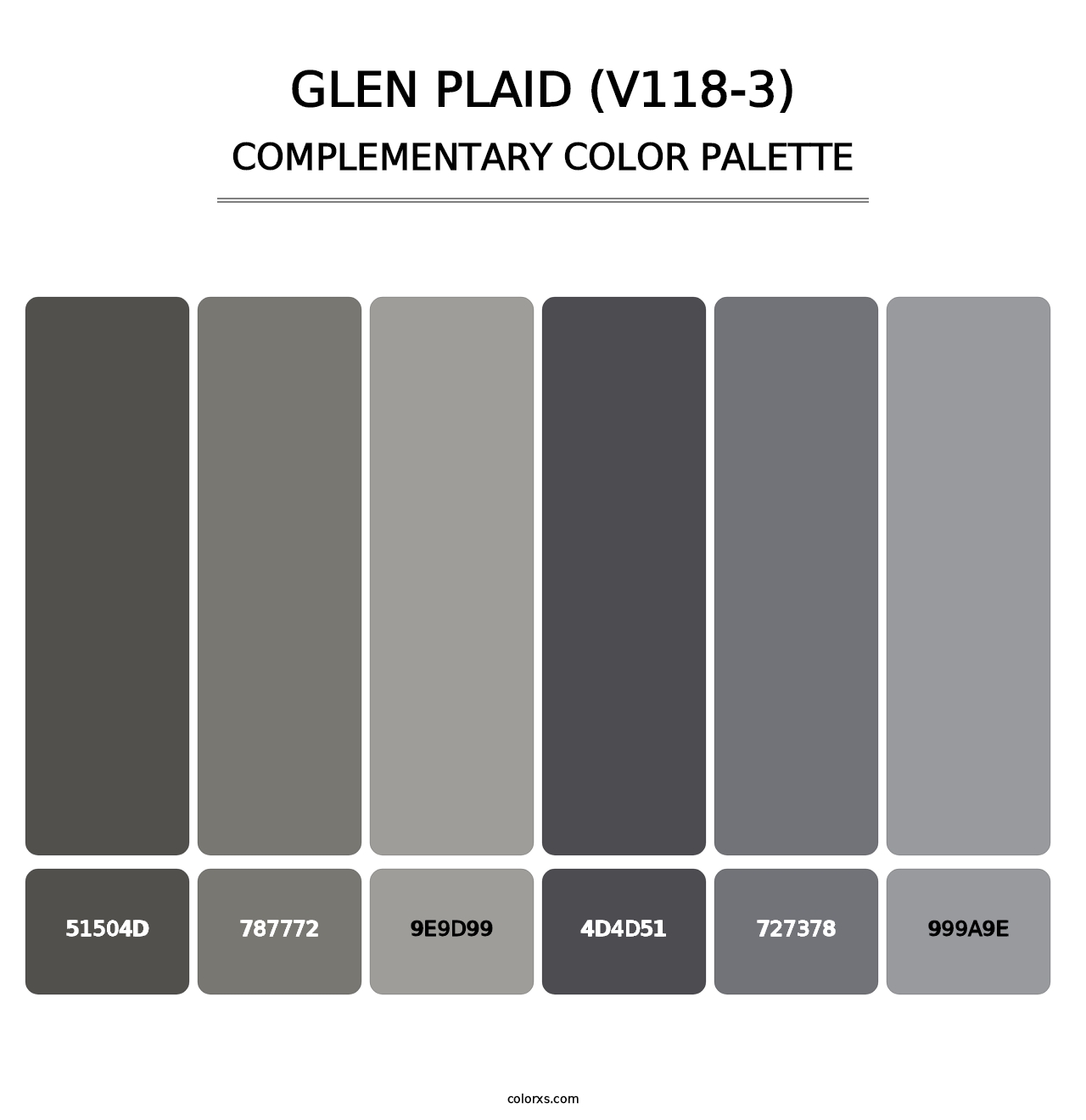 Glen Plaid (V118-3) - Complementary Color Palette