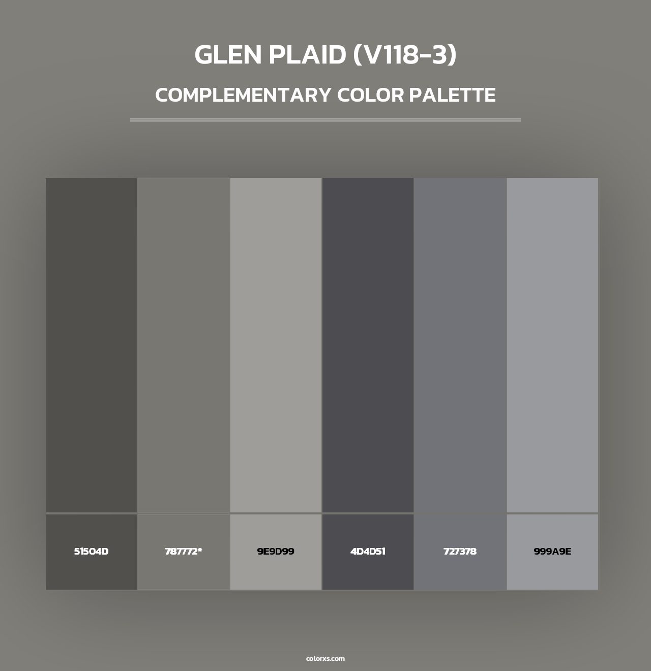 Glen Plaid (V118-3) - Complementary Color Palette