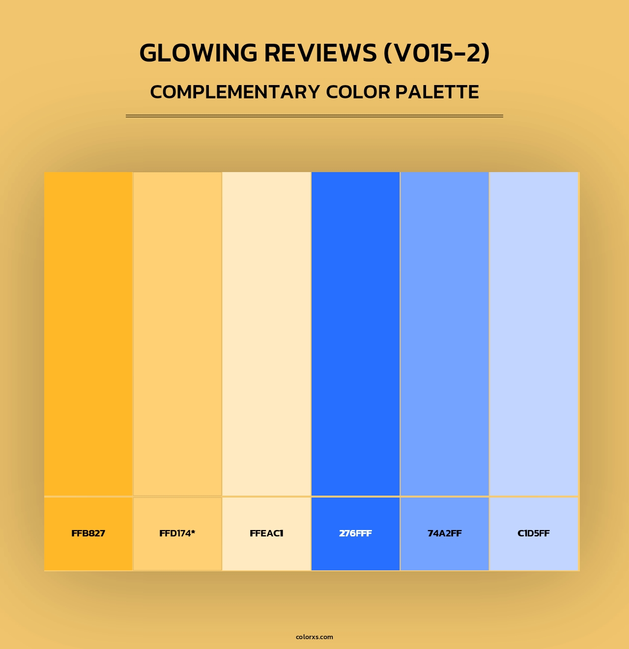 Glowing Reviews (V015-2) - Complementary Color Palette