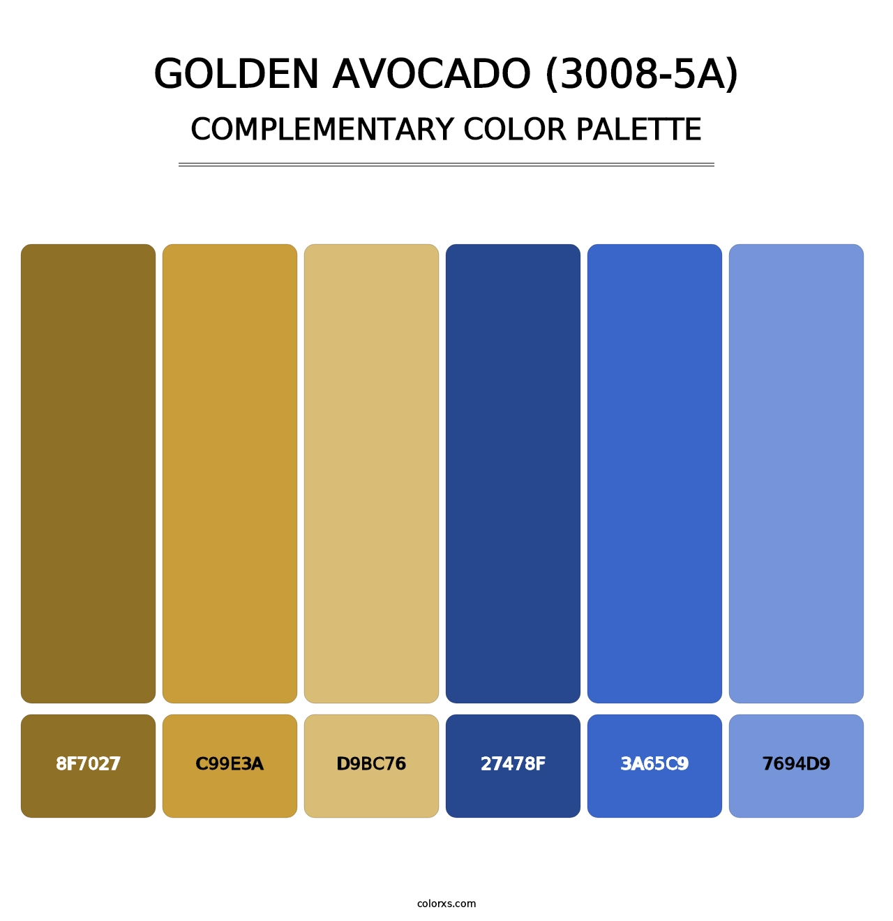 Golden Avocado (3008-5A) - Complementary Color Palette