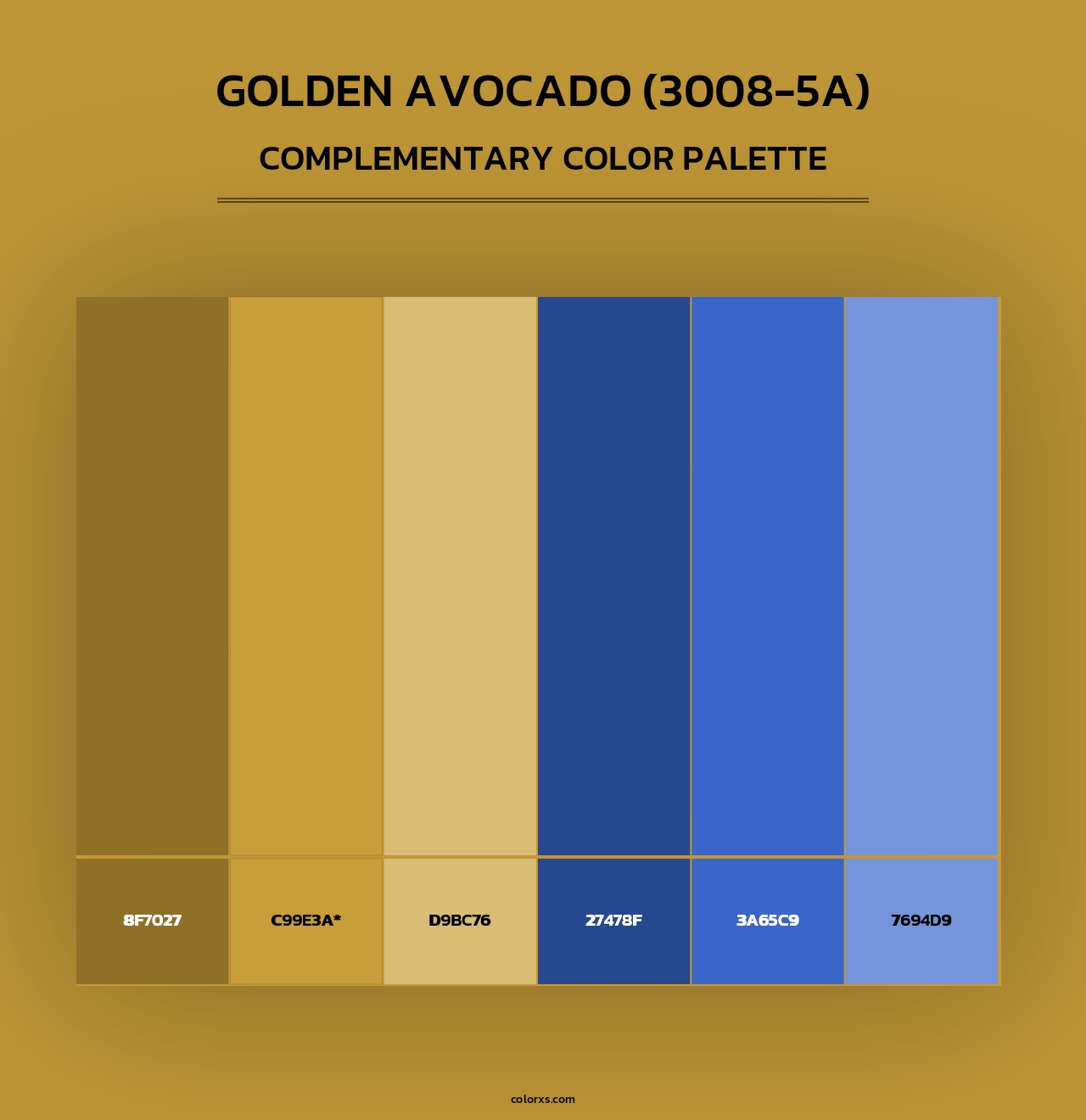Golden Avocado (3008-5A) - Complementary Color Palette