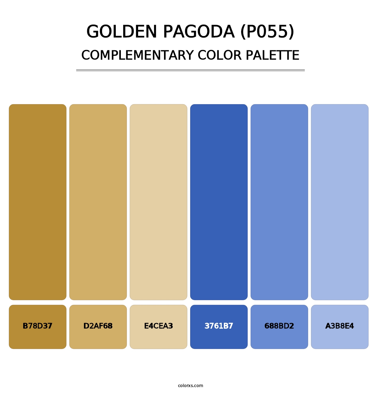 Golden Pagoda (P055) - Complementary Color Palette