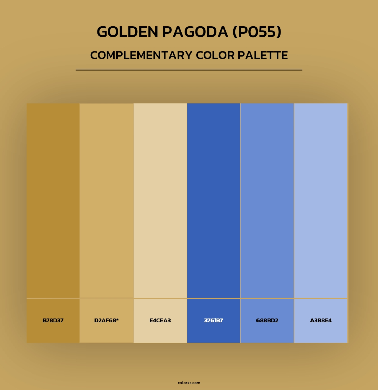 Golden Pagoda (P055) - Complementary Color Palette