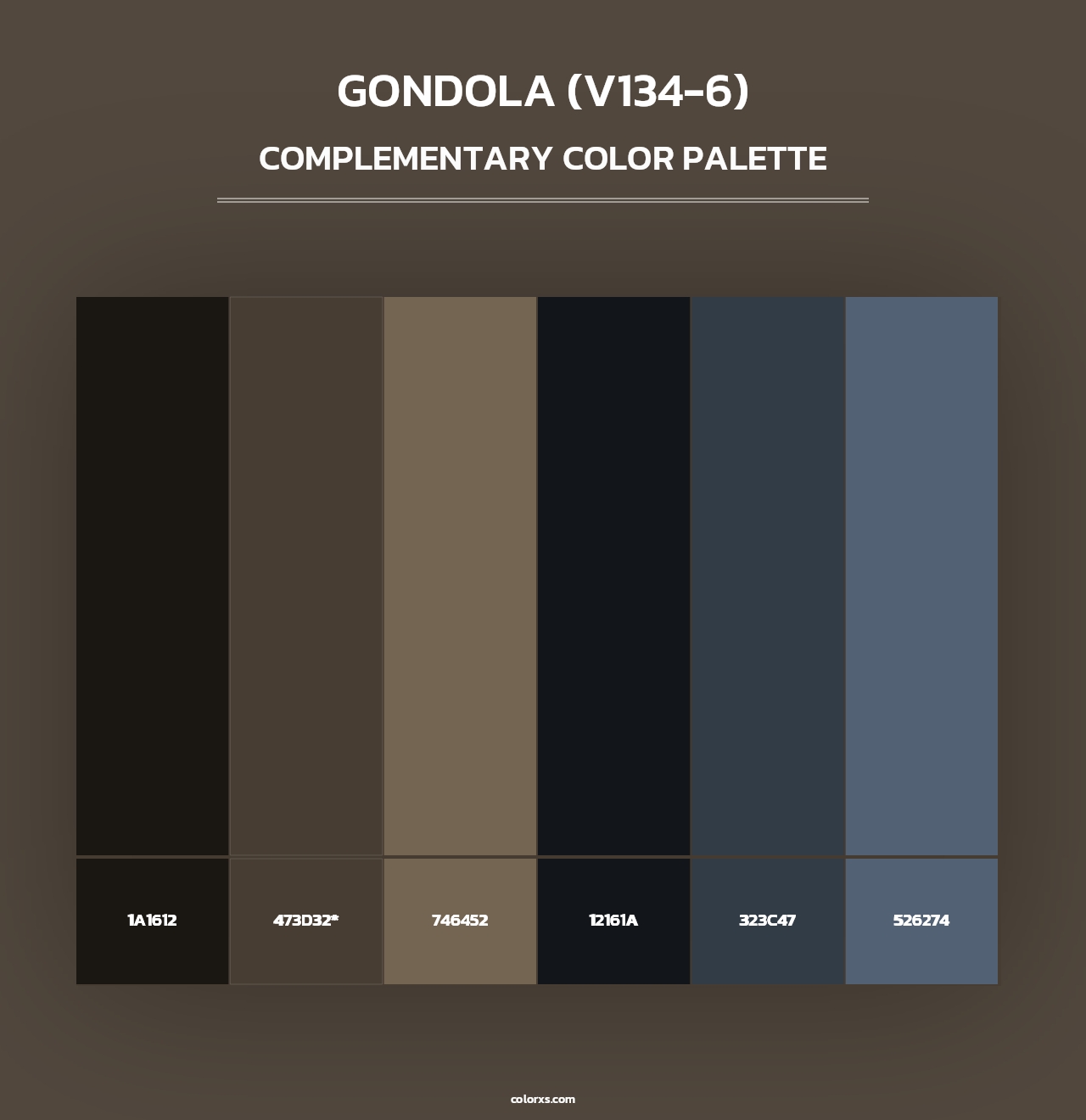 Gondola (V134-6) - Complementary Color Palette