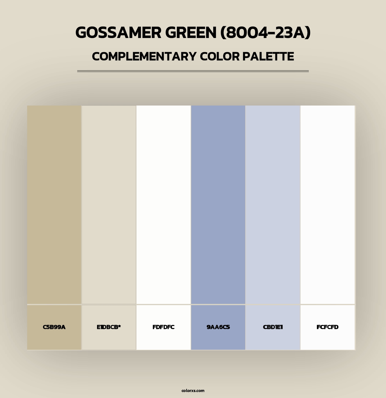 Gossamer Green (8004-23A) - Complementary Color Palette
