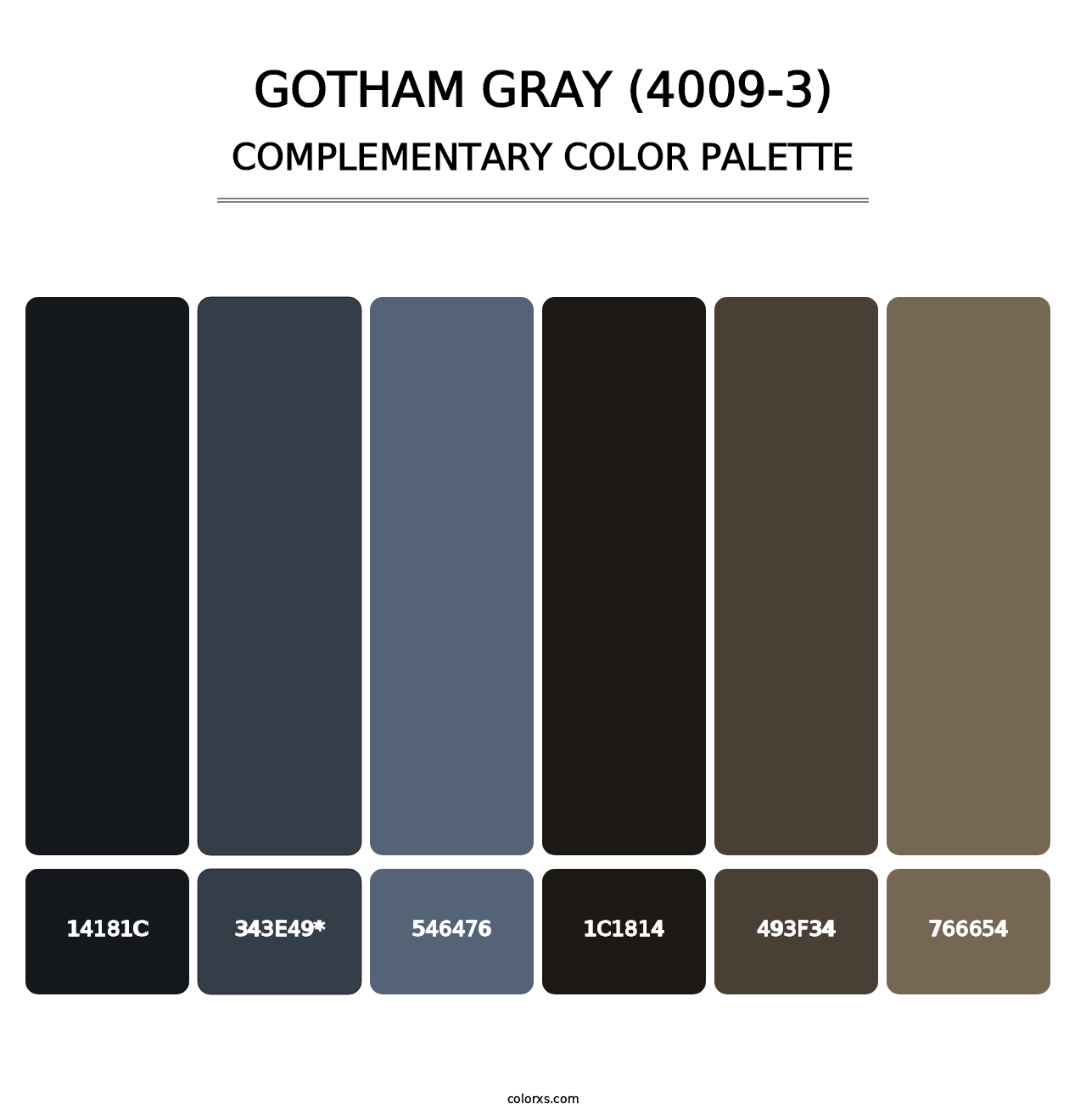 Gotham Gray (4009-3) - Complementary Color Palette