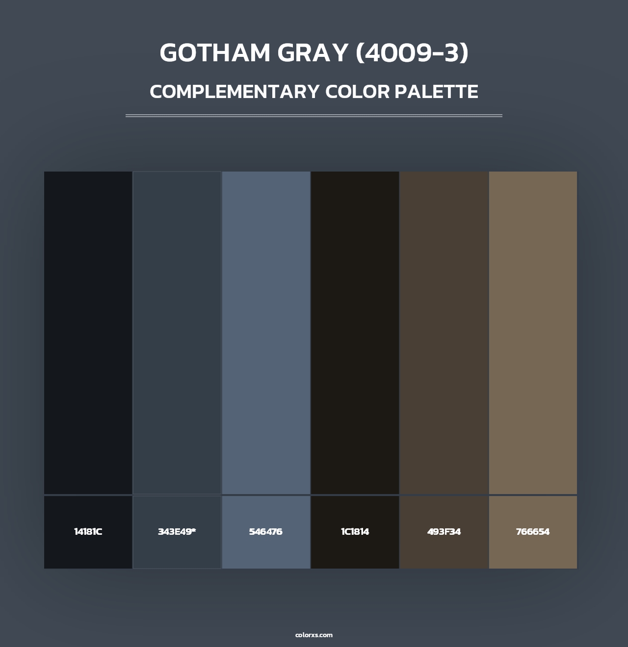 Gotham Gray (4009-3) - Complementary Color Palette