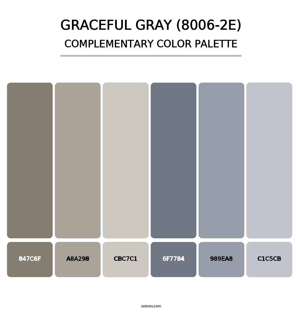 Graceful Gray (8006-2E) - Complementary Color Palette