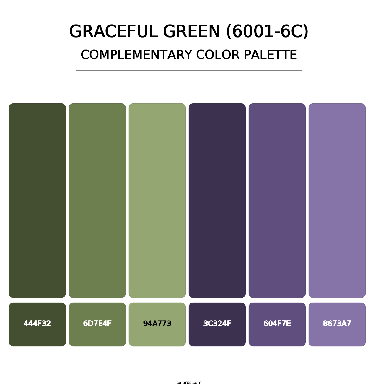 Graceful Green (6001-6C) - Complementary Color Palette
